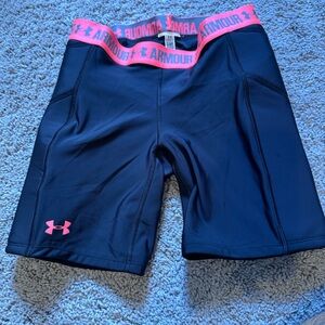 Under armour women’s spandex compression shorts padded sz M